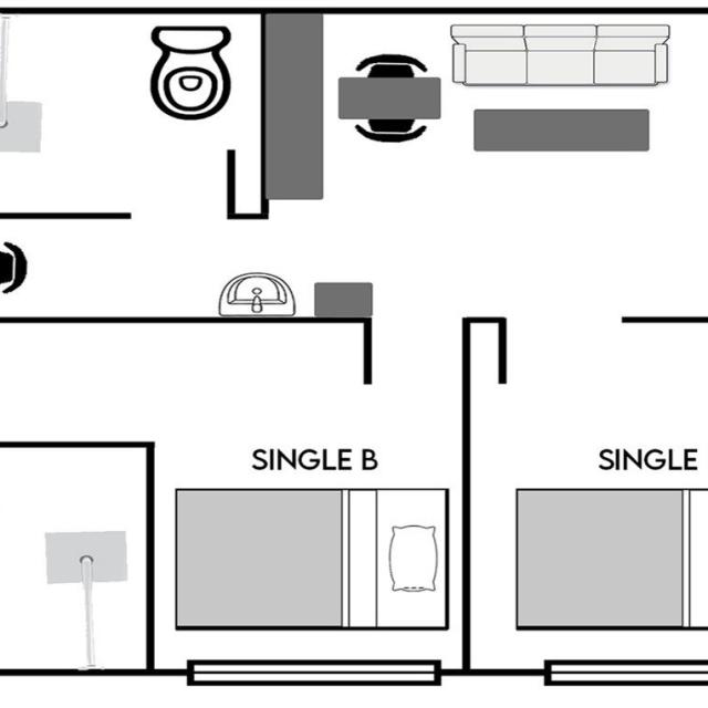 学生寮1人部屋B＆C（コンドミニアム）